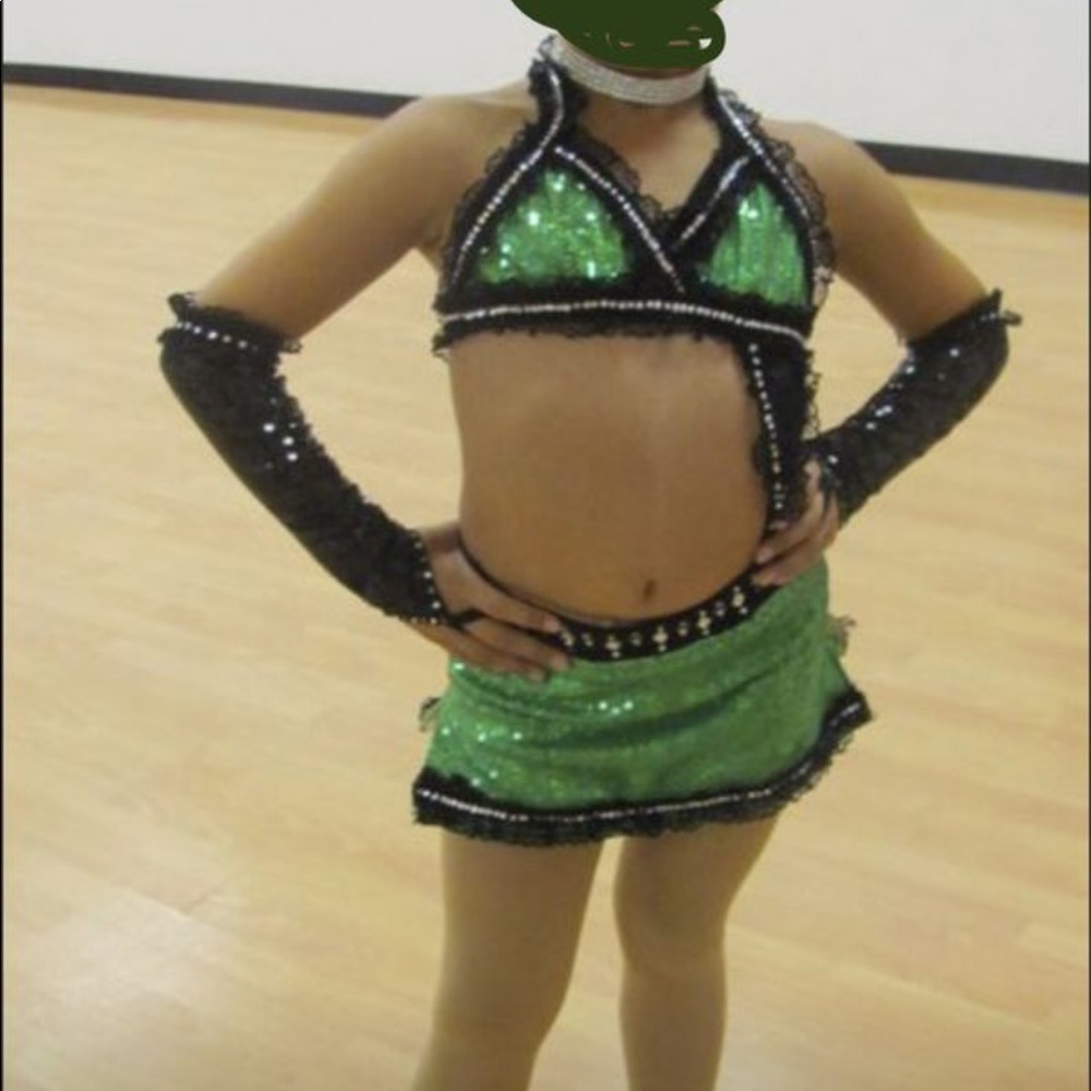 Green and black Jazz costume